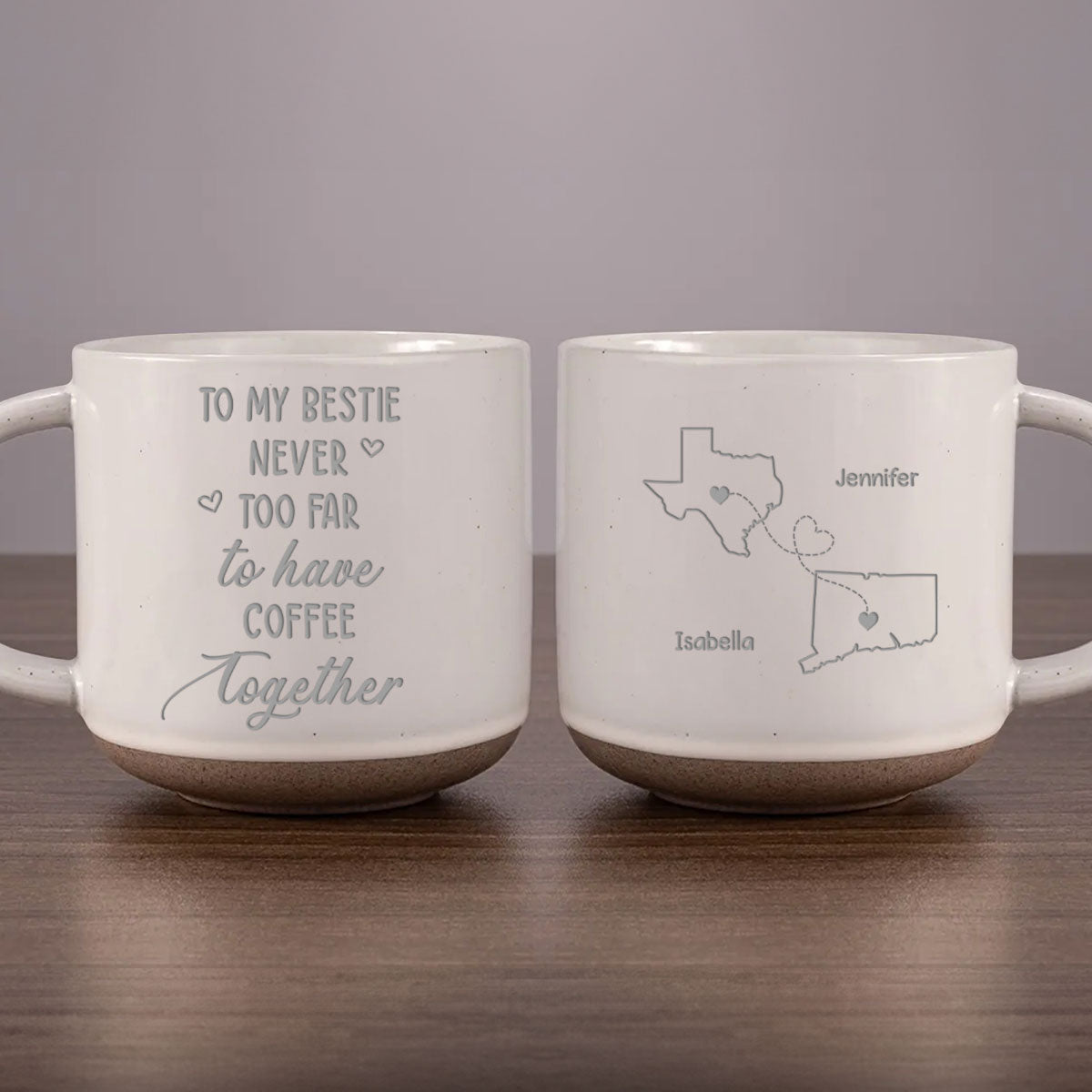 Still Having Coffee Together - Personalized Custom Engraved Pottery Mug