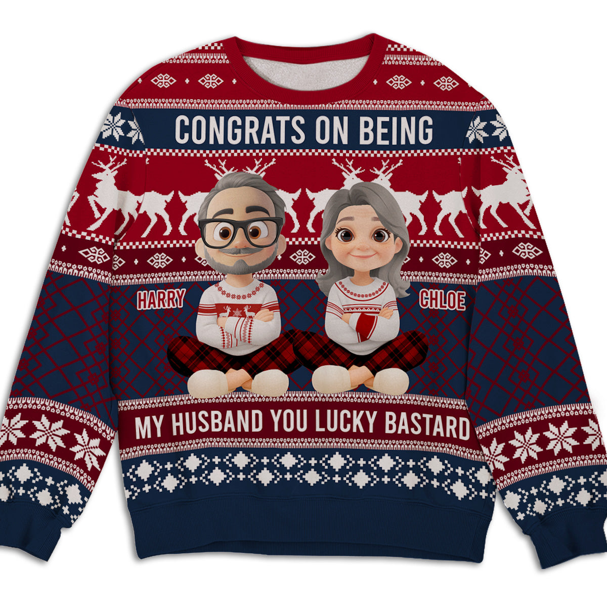 Congrats My Husband - Personalized Custom All-Over-Print Sweatshirt