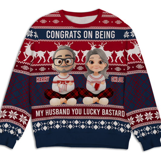 Congrats My Husband - Personalized Custom All-Over-Print Sweatshirt