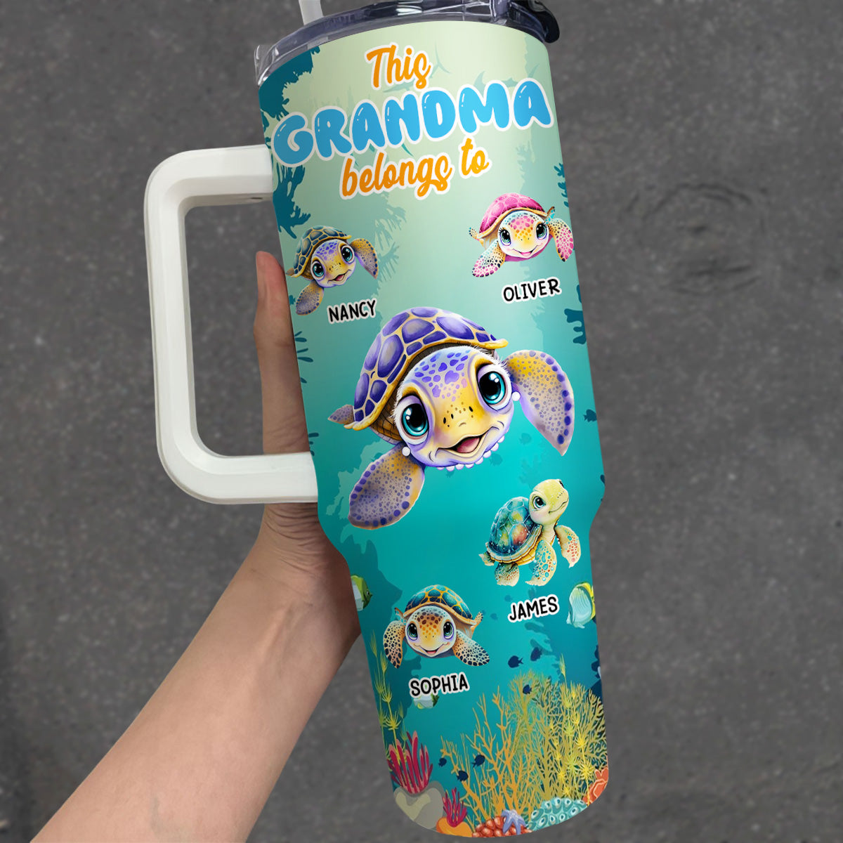 This Grandma Belongs To - Personalized Custom 40 Oz Tumbler