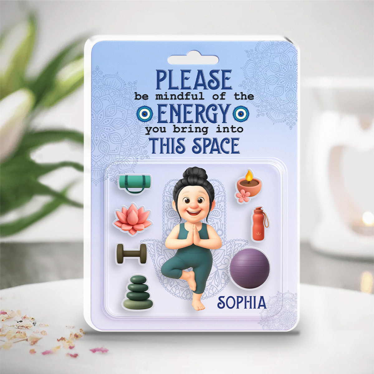 Please Be Mindful Of The Energy - Personalized Custom Acrylic Plaque