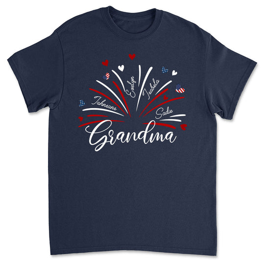 Grandma Independence Day - Personalized Custom Shirt