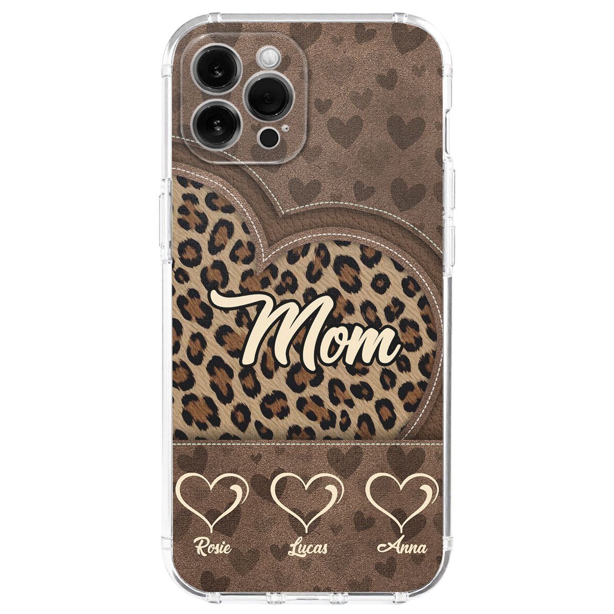 Leopard Heart - Personalized Custom Phone Case
