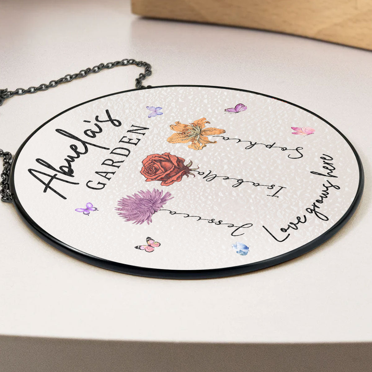 Grandma You Make Life Bloom - Personalized Custom Window Hanging Suncatcher