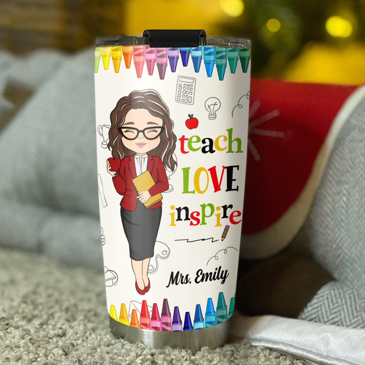 Teacher Nutrition Facts - Personalized Custom Tumbler
