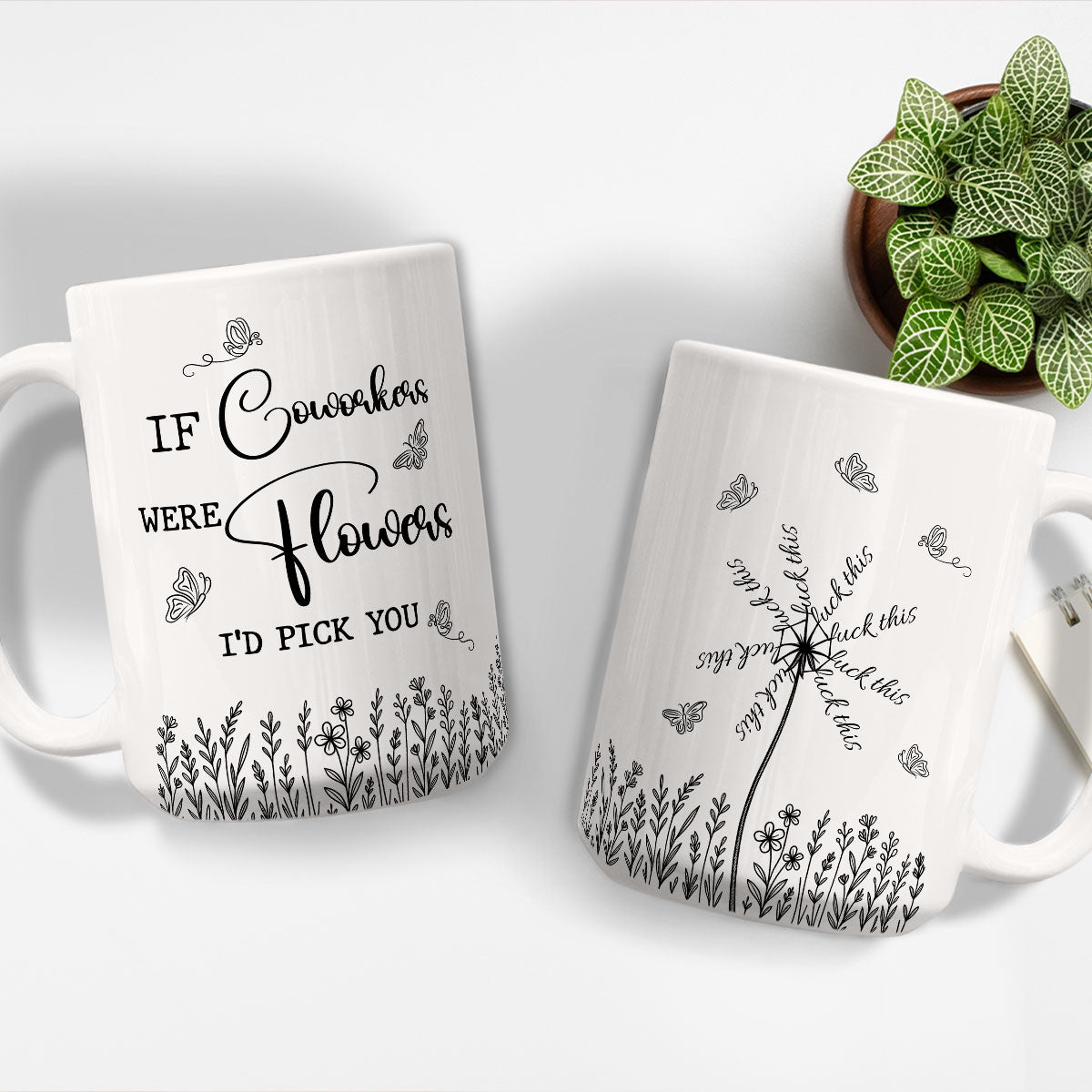 This Flower Swears In Whispers - Personalized Custom Coffee Mug