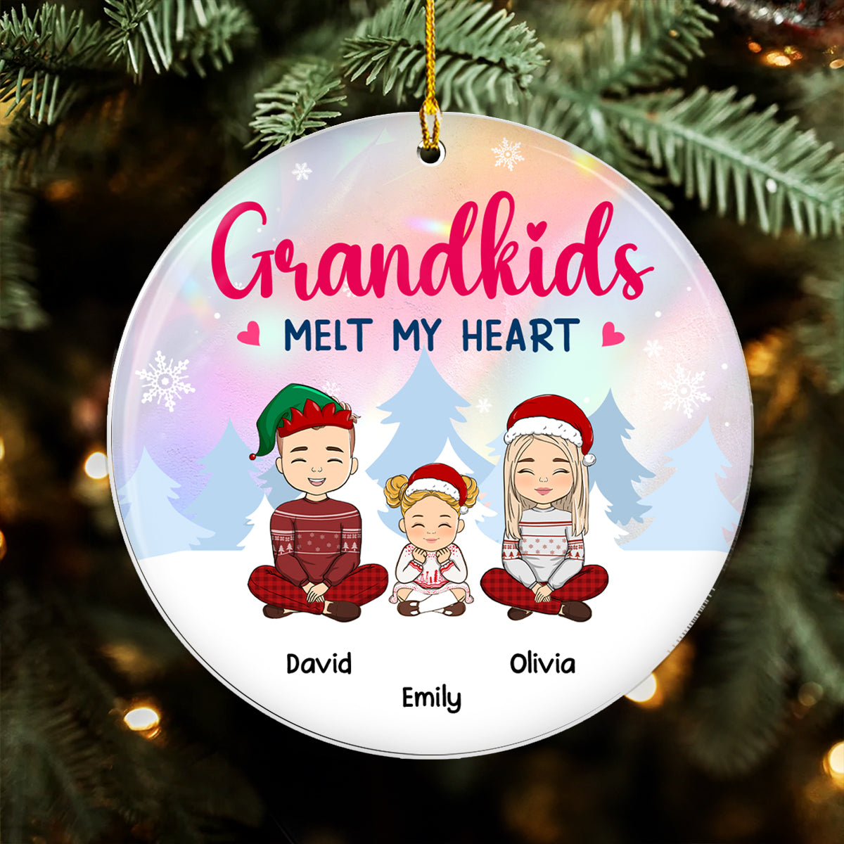 There Is No Greater Gift Than My Grandkid - Personalized Custom Acrylic Ornament