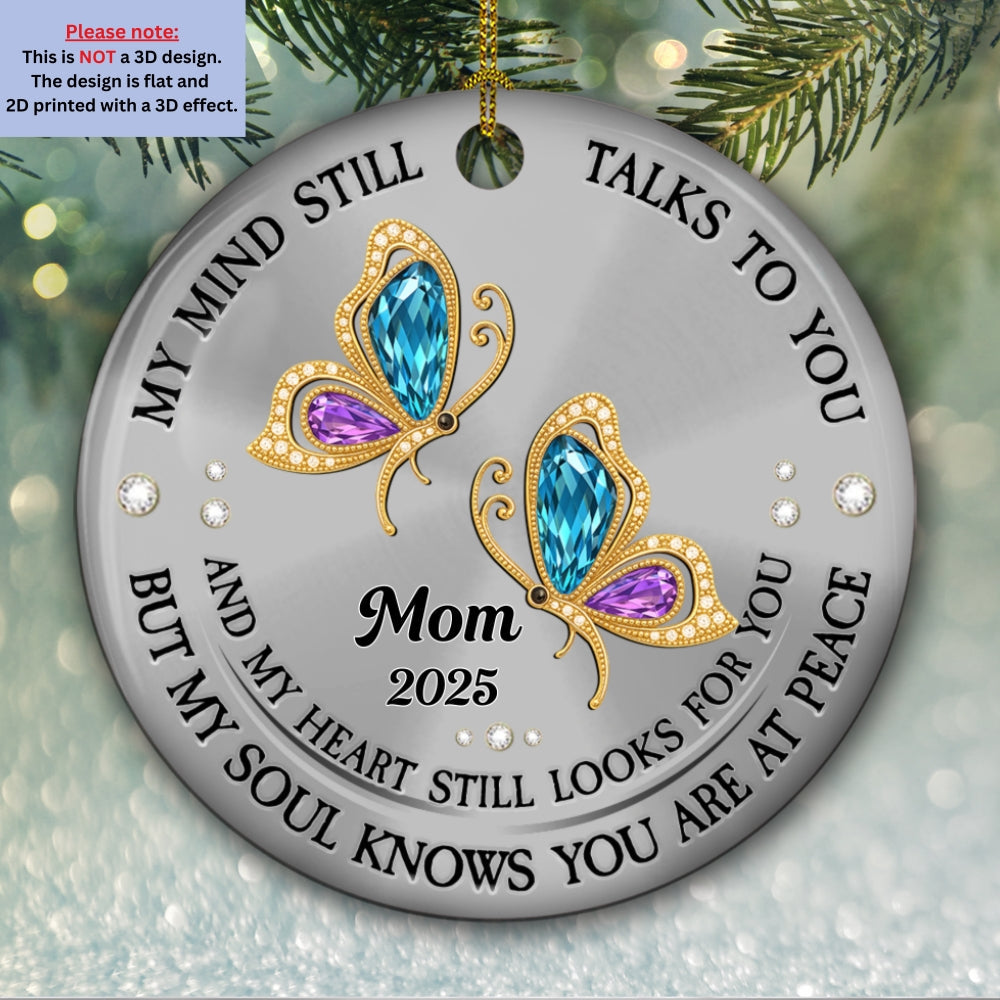 My Soul Knows You Are At Peace - Personalized Custom Ceramic Ornament