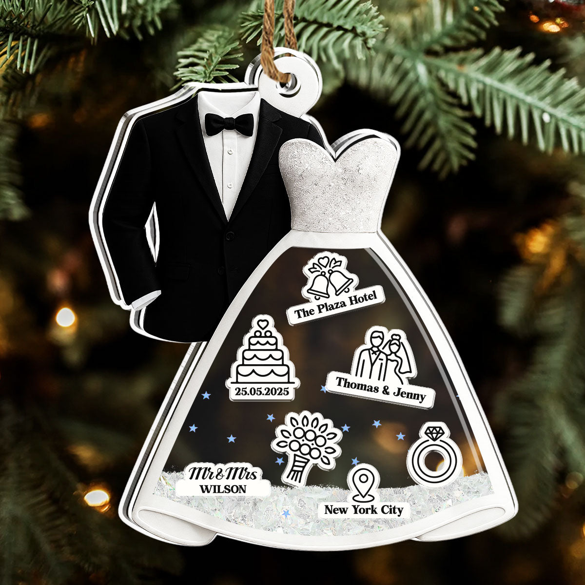 One Day To Day One - Personalized Custom Acrylic Shaker Ornament