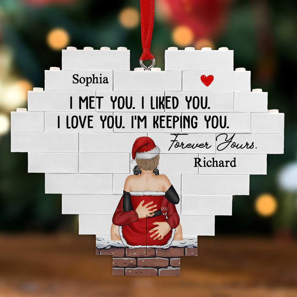 Keeping You Forever - Personalized Custom Heart Puzzle Ornament