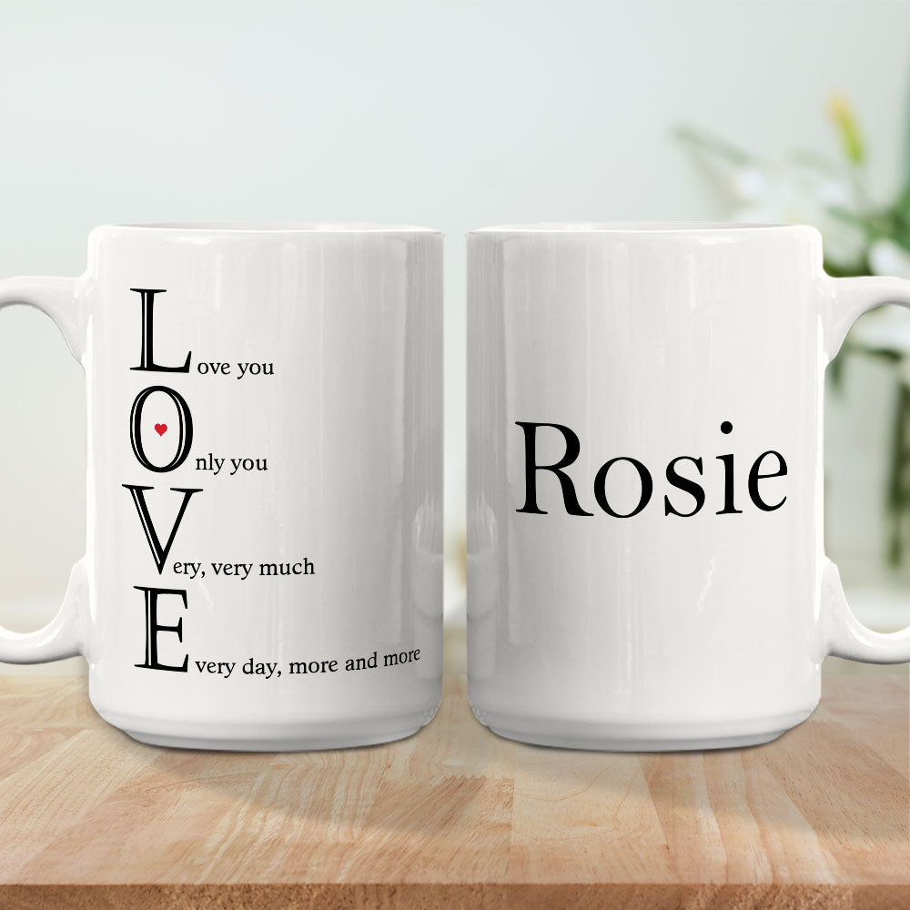 Love Meaning - Personalized Custom Coffee Mug