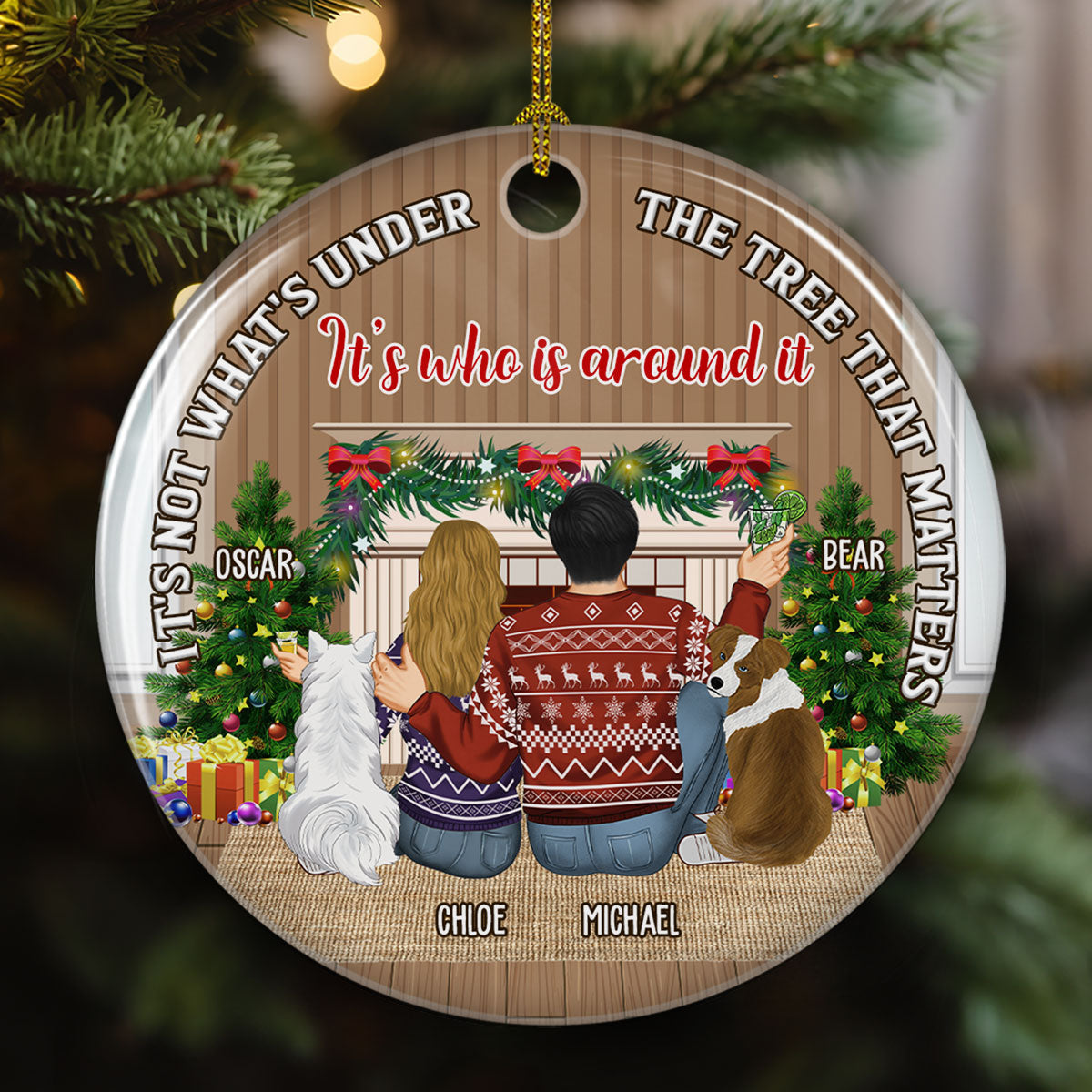 What Is Under The Tree Matter - Personalized Custom Ceramic Ornament