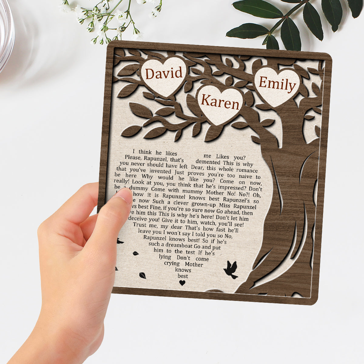 Mother Knows Best - Personalized Custom Wooden Plaque