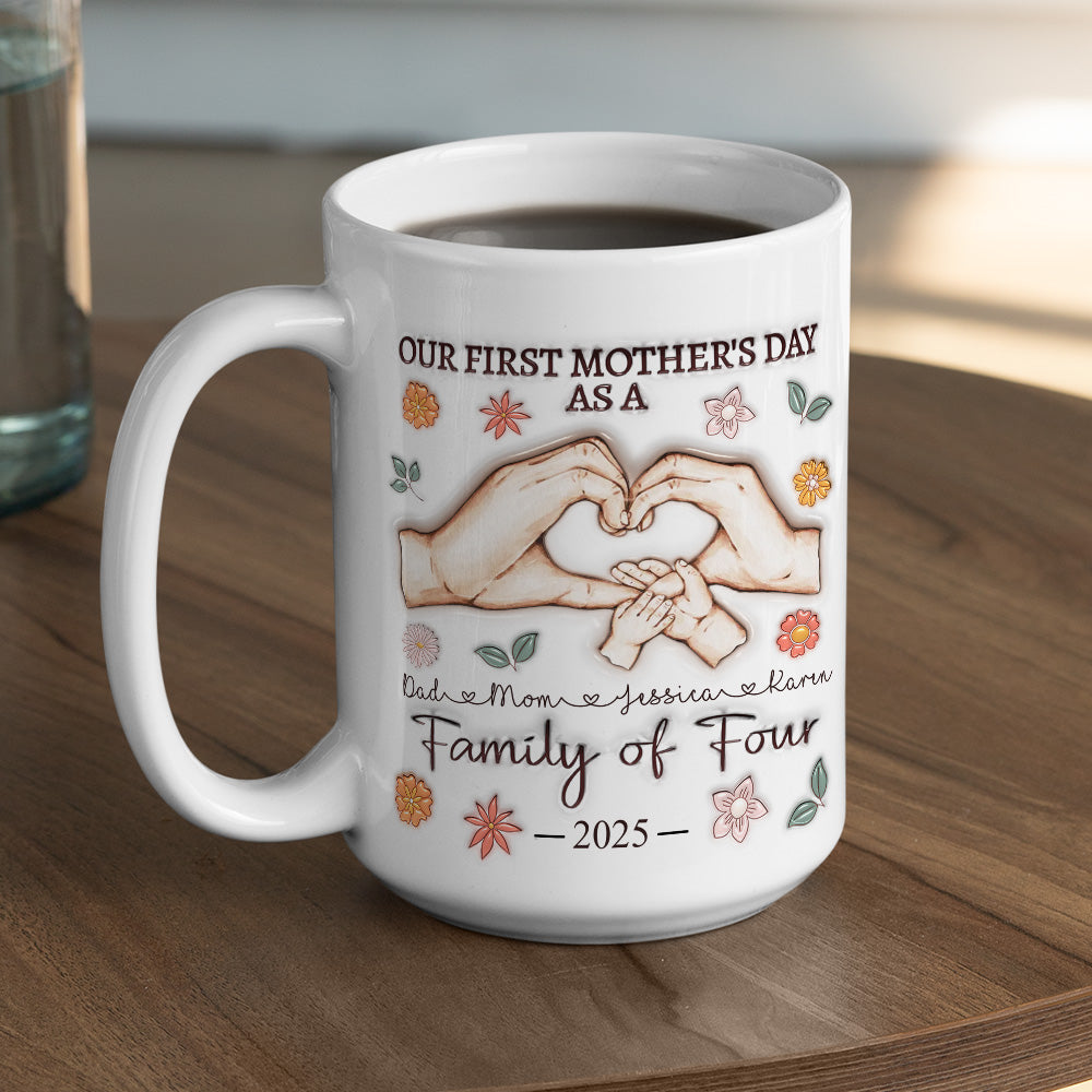 Our First Mother Day - Personalized Custom 3D Inflated Effect Mug