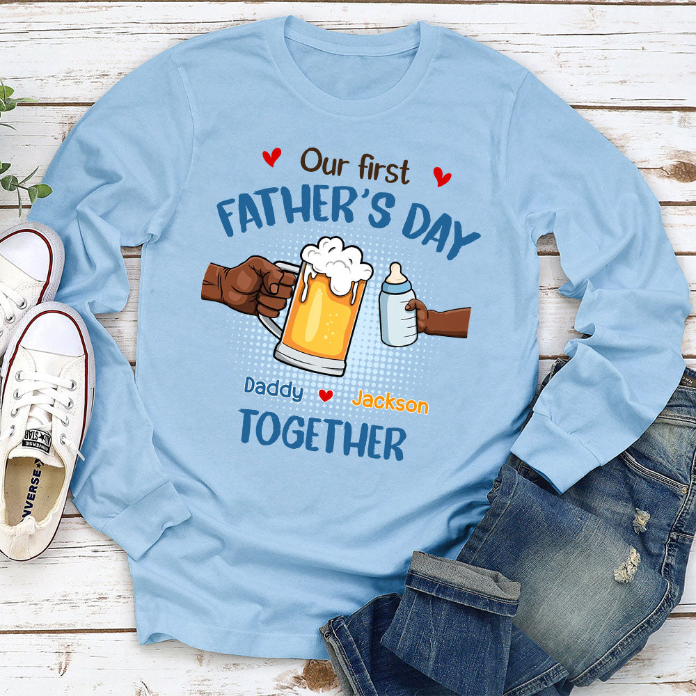 Our First Father Day Cheer - Personalized Custom Shirt