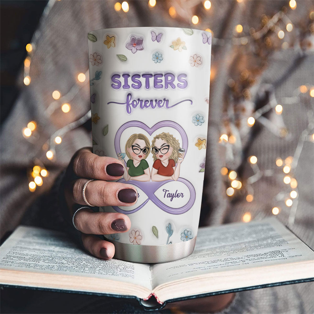 Besties Forever Version 3 - Personalized Custom 3D Inflated Effect Tumbler