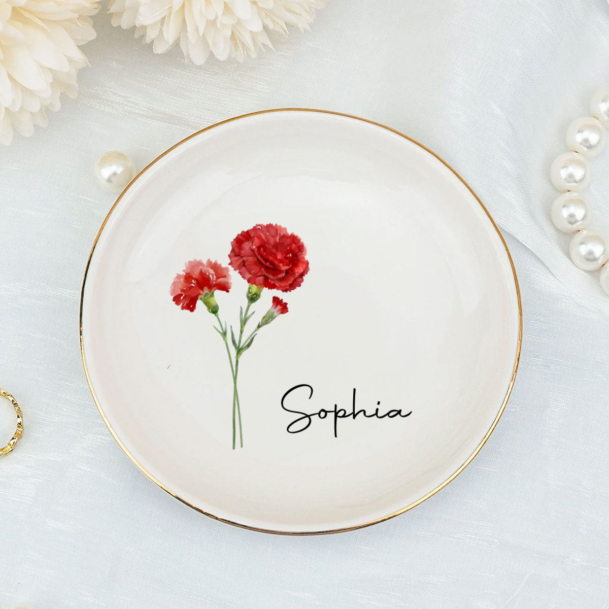Friendships Are Evergreen And Blooming Eternal - Personalized Custom Jewelry Dish