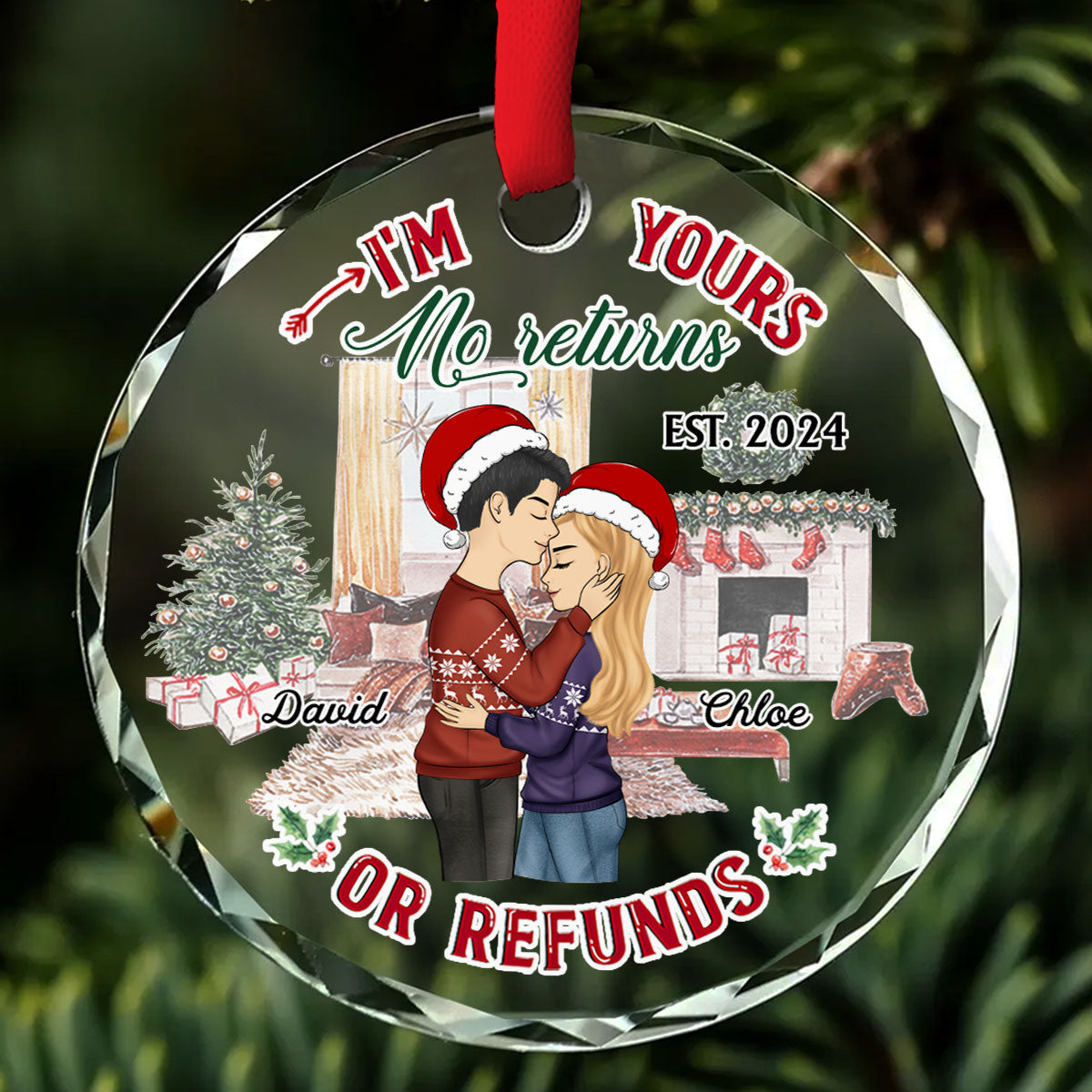 I Am Your No Refunds - Personalized Custom Glass Ornament