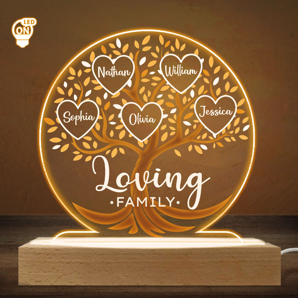 Loving Family - Personalized Custom LED Light