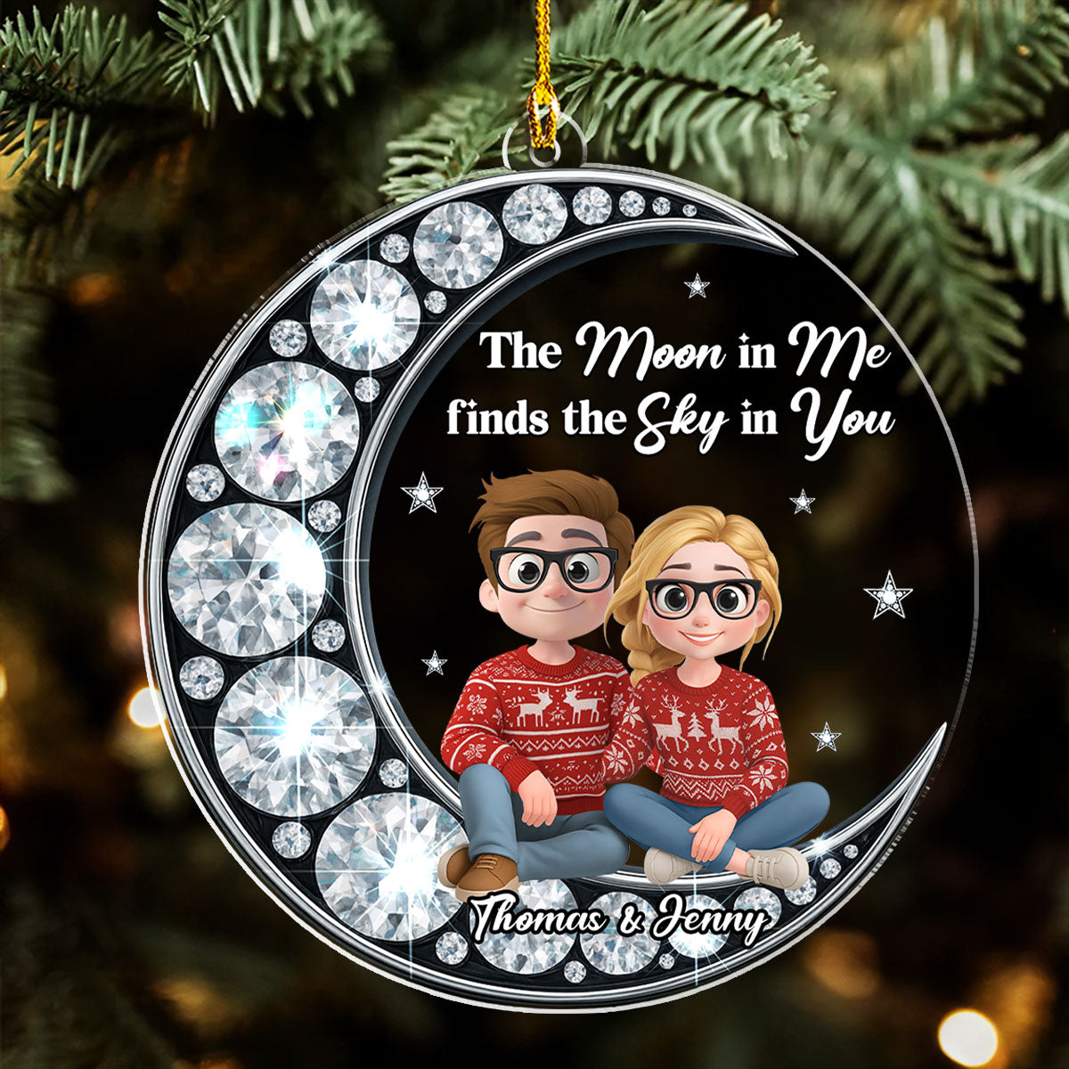 The Moon Found Her Sky - Personalized Custom Acrylic Ornament