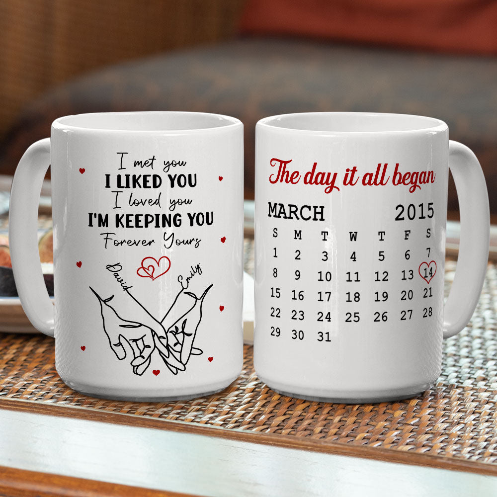 The Day It Began - Personalized Custom Coffee Mug