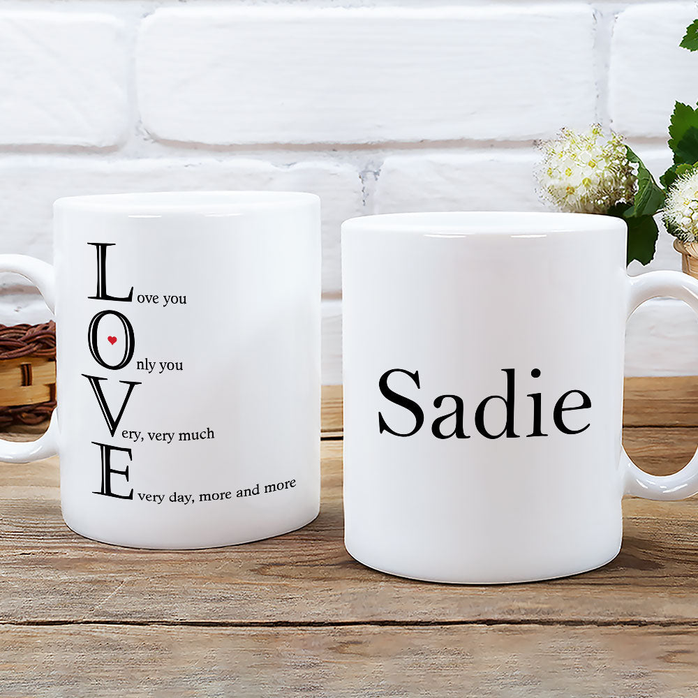 Love Meaning - Personalized Custom Coffee Mug