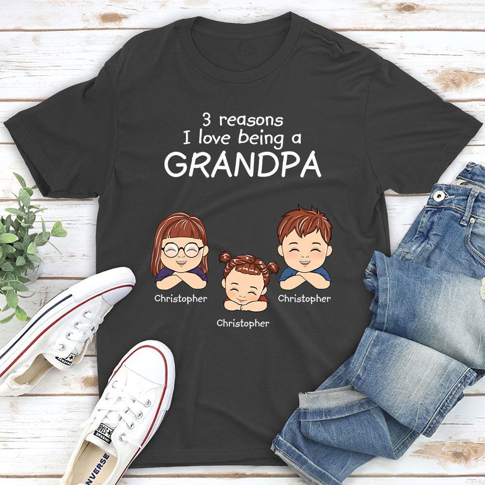 Reason To Be A Grandpa - Personalized Custom Shirt