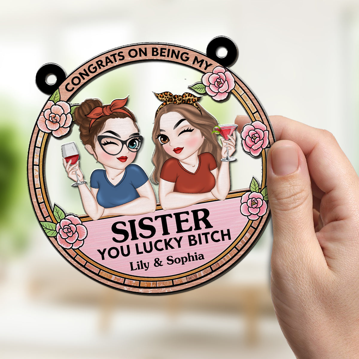Congrats On Being My Bestie - Personalized Custom Suncatcher