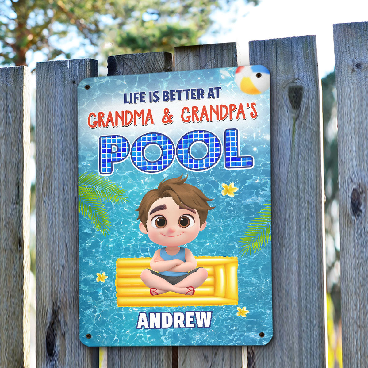 Time For The Beach - Personalized Custom Metal Sign