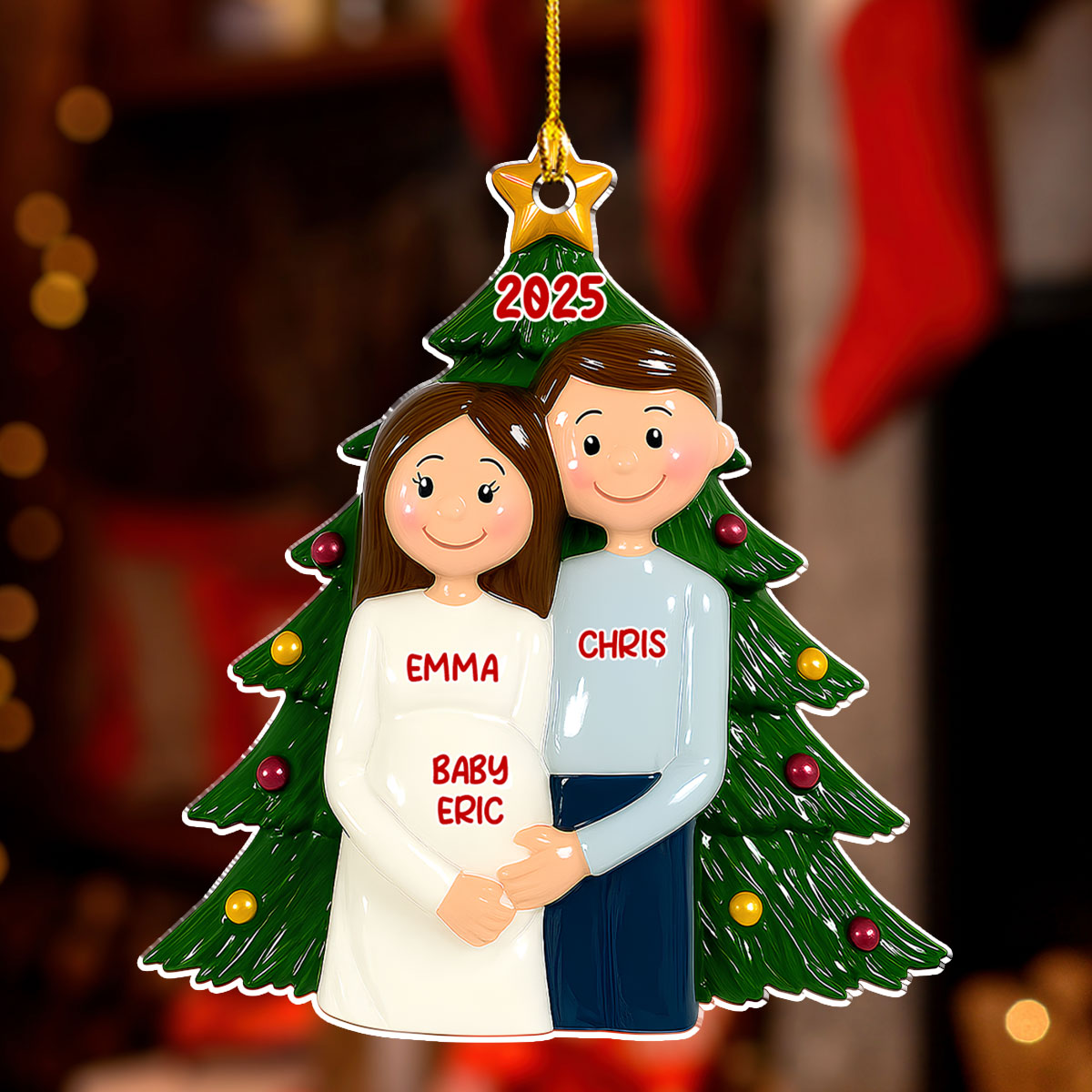 Merry Moments - Personalized Custom 3D Effect Acrylic Ornament