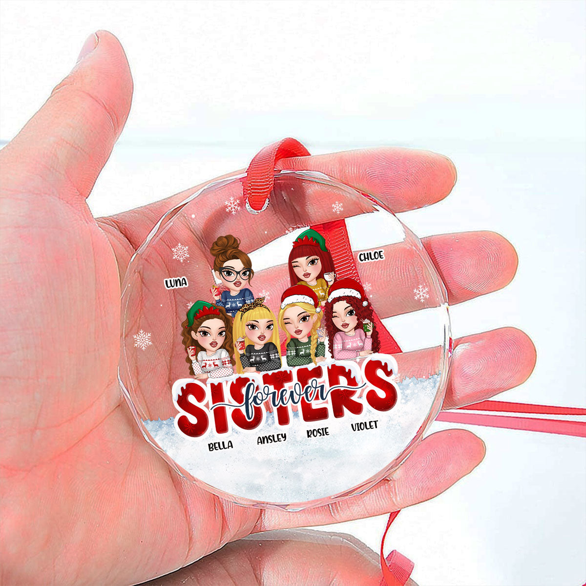 Forever Be My Bestie - Personalized Custom Glass Ornament