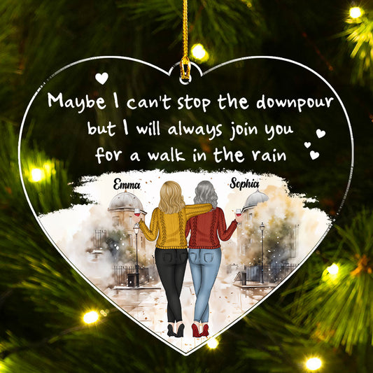 A Walk In The Rain - Personalized Custom Acrylic Ornament