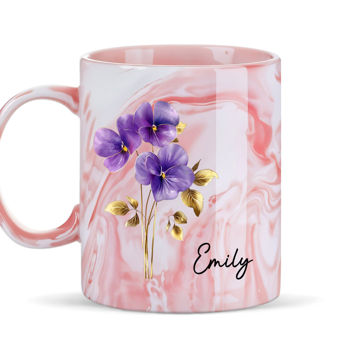 You Make My World Brighter Just By Being In It - Personalized Custom Pink Marble Mug