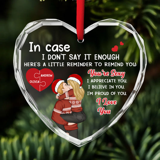 Proud Of You Love - Personalized Custom Glass Ornament