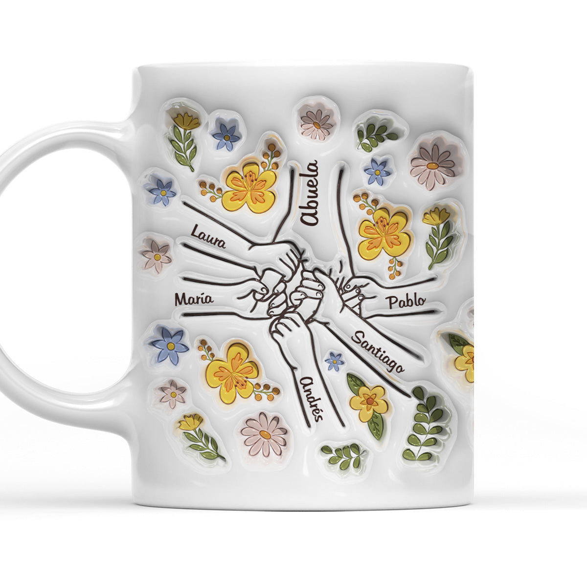 Tú Sostienes Nuestras Manos, También Nuestros Corazones - Taza Personalizada con Efecto Inflado 3D