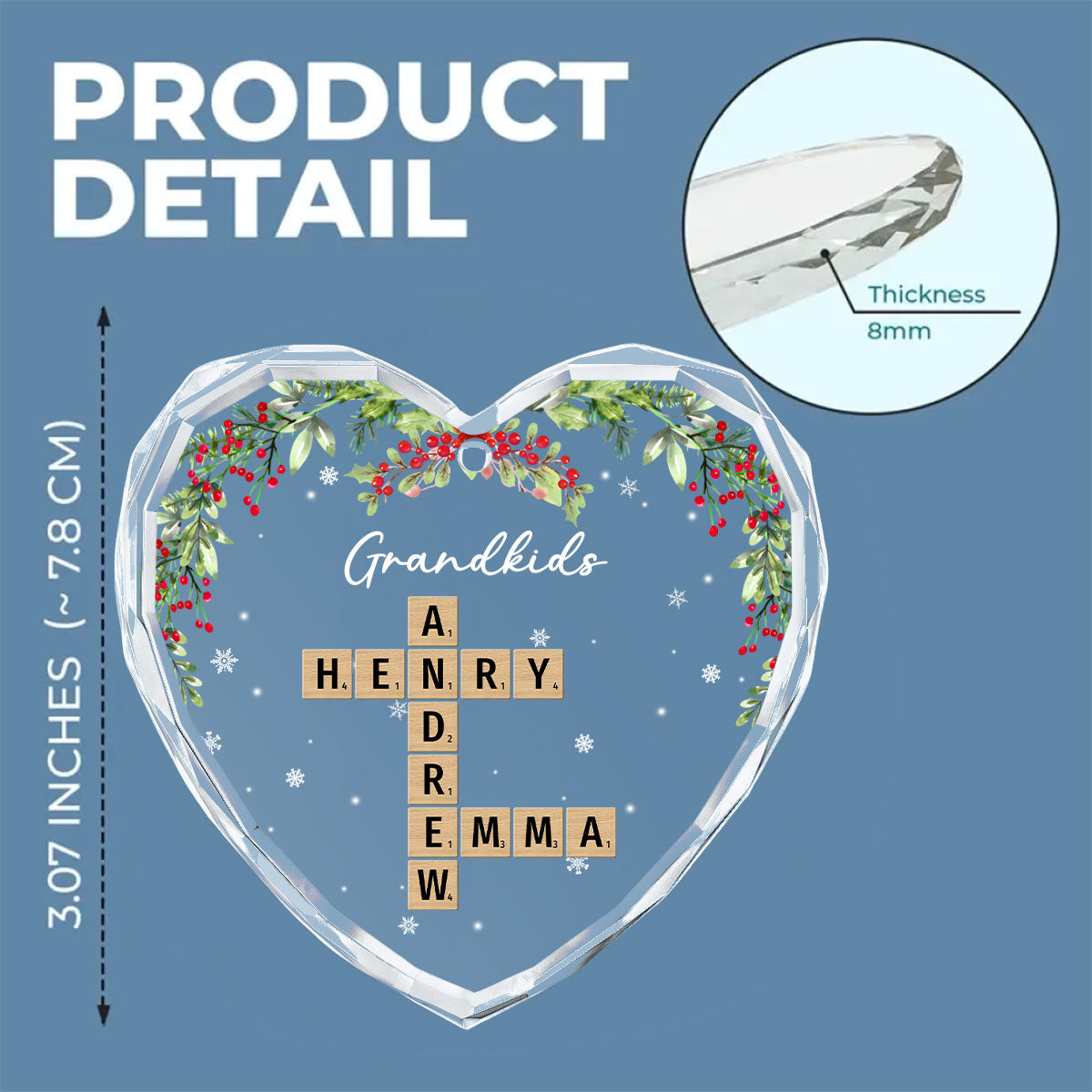 Your Love Melts My Heart  - Personalized Custom Glass Ornament