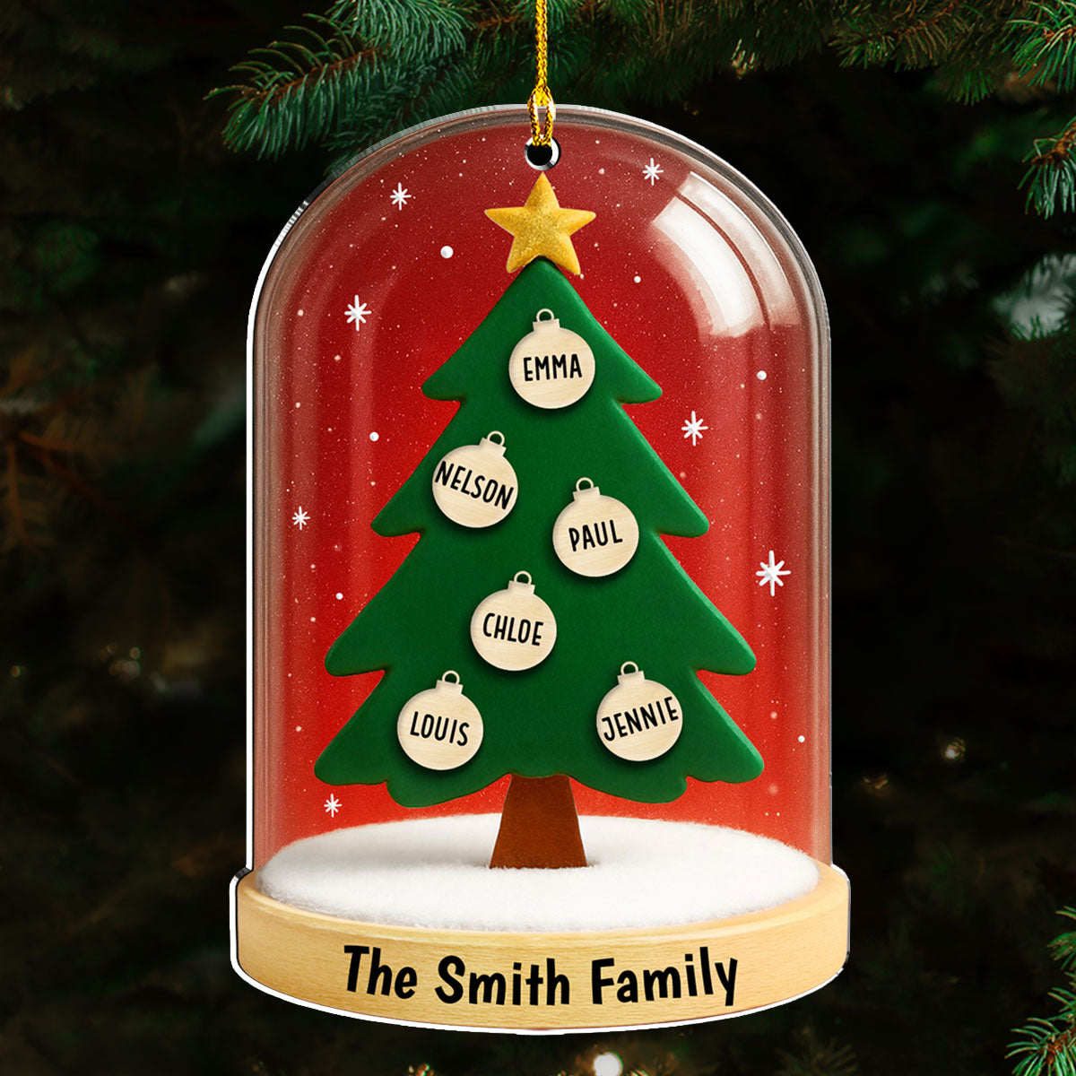 Christmas Tree Of Love - Personalized Custom Acrylic Ornament