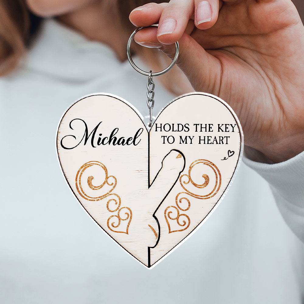 You Hold The Key To My Heart - Personalized Custom Acrylic Keychain