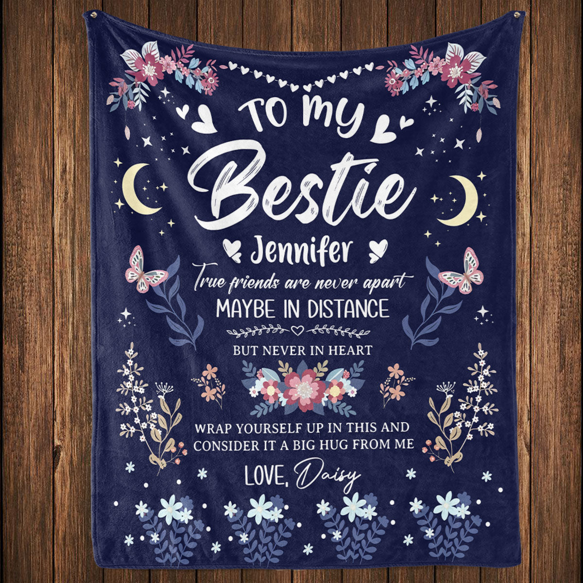 Thinking Of You Far Away - Personalized Custom Fleece Blanket