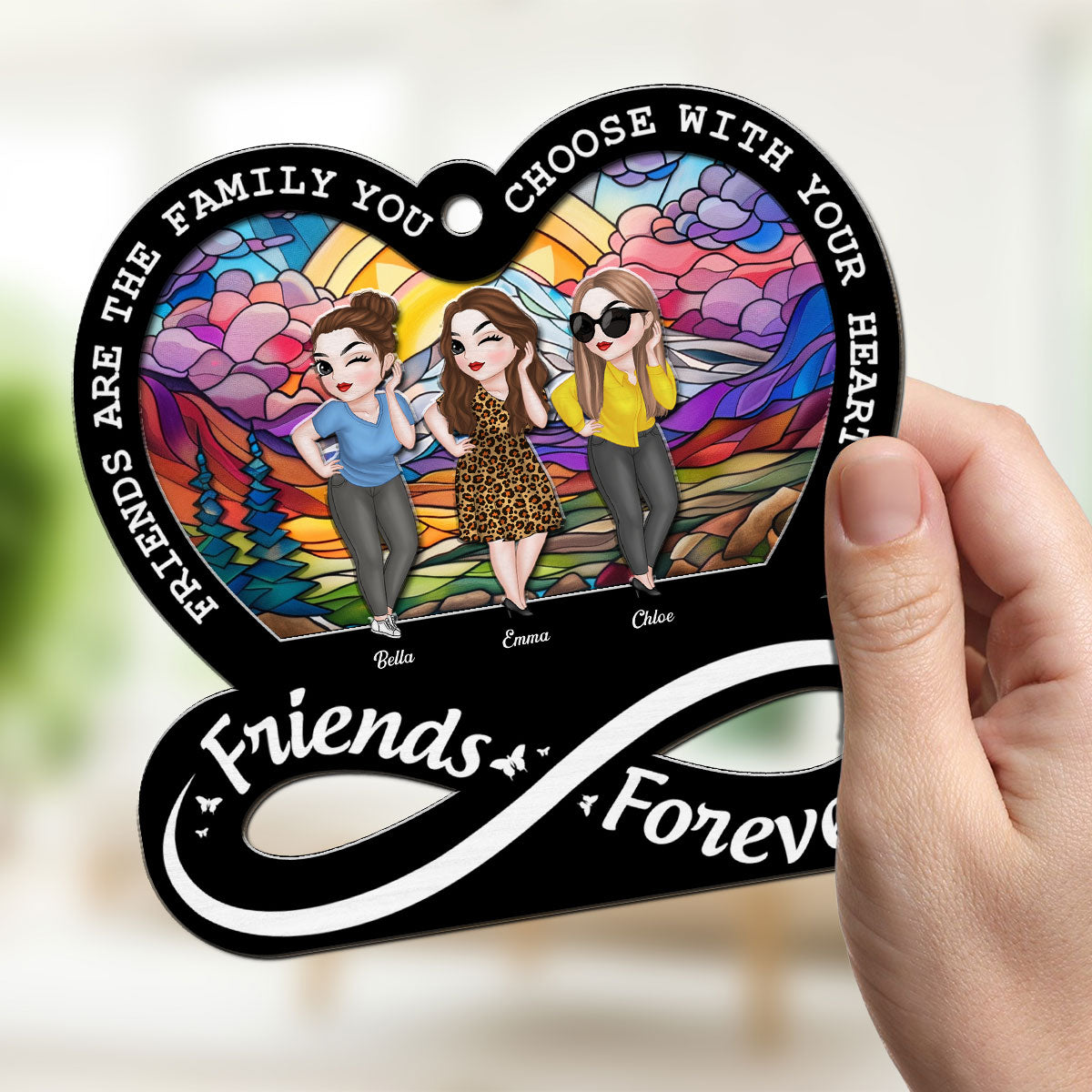 Friendship Forever - Personalized Custom Suncatcher