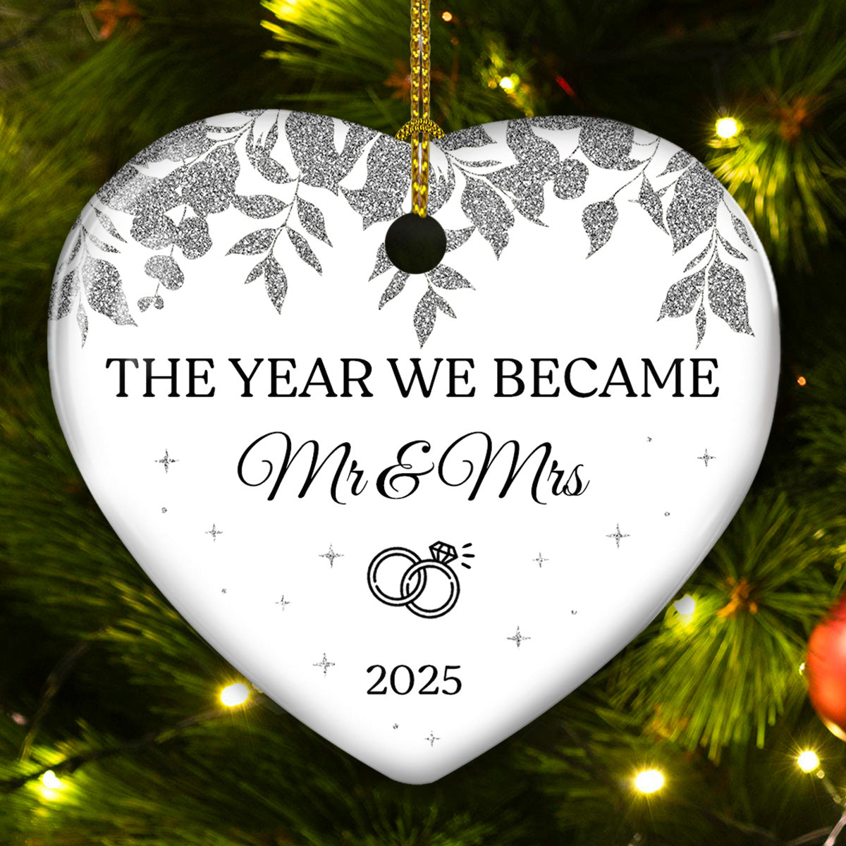 Save The Date Memory - Personalized Custom Ceramic Ornament