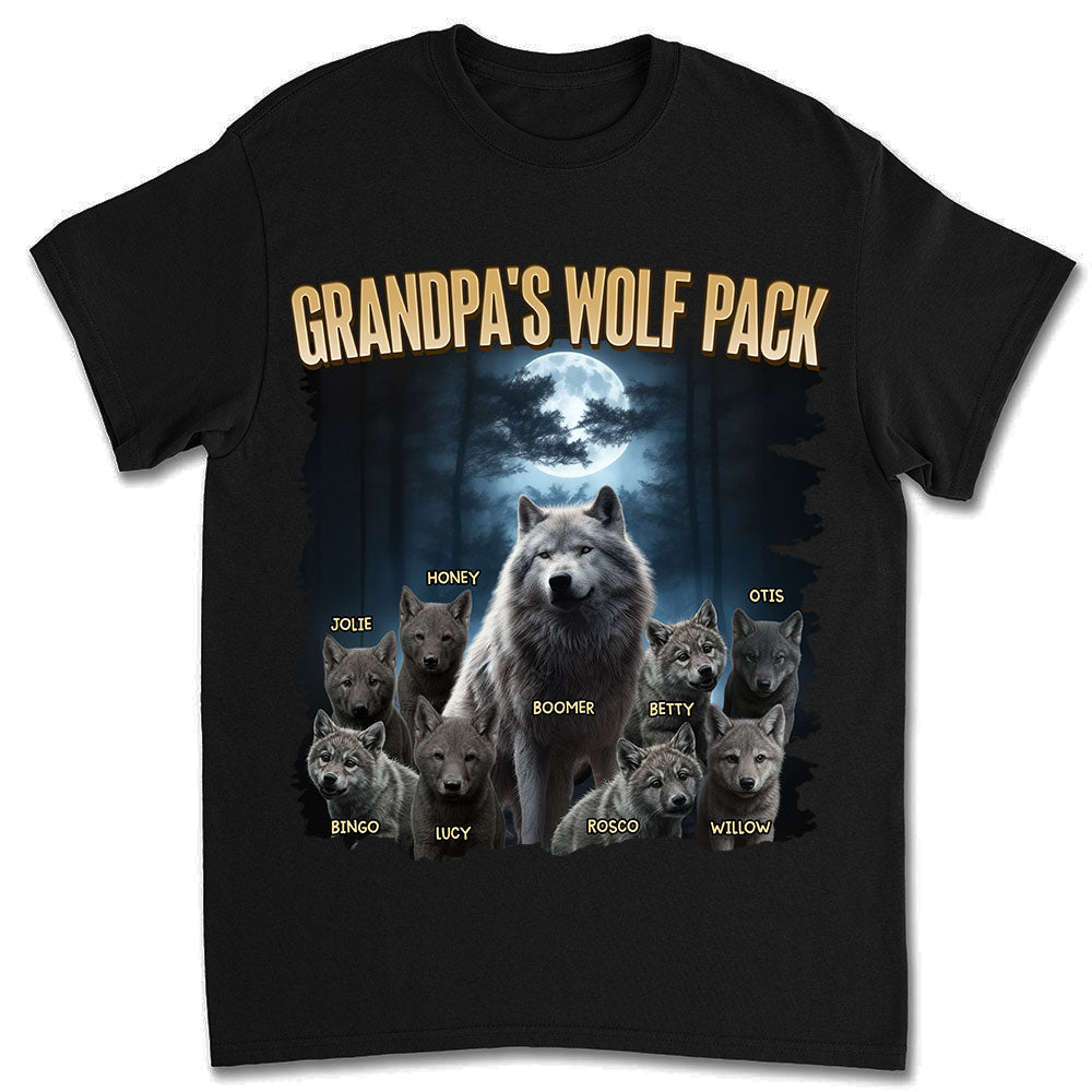 Dad Wolf Pack - Personalized Custom Shirt