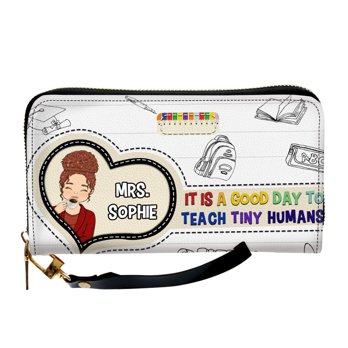 Teaching Tiny Humans Is Rewarding - Personalized Custom Leather Wallet
