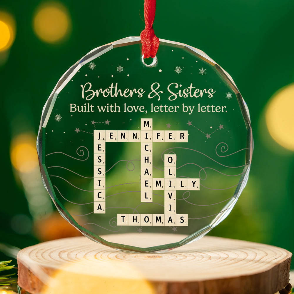 Forever Written Word By Word - Personalized Custom Glass Ornament