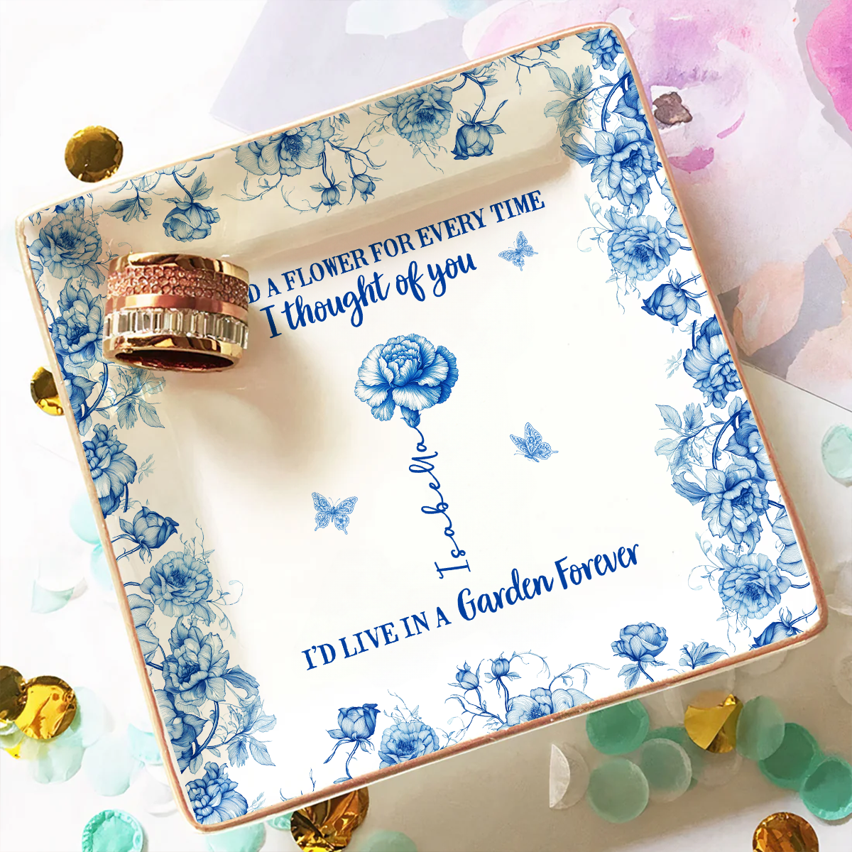 You Are My Forever Garden - Personalized Custom Jewelry Dish