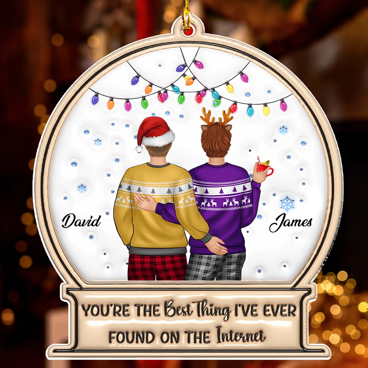 You're The Best Thing On The Internet - Personalized Custom 3D Inflated Effect Acrylic Ornament