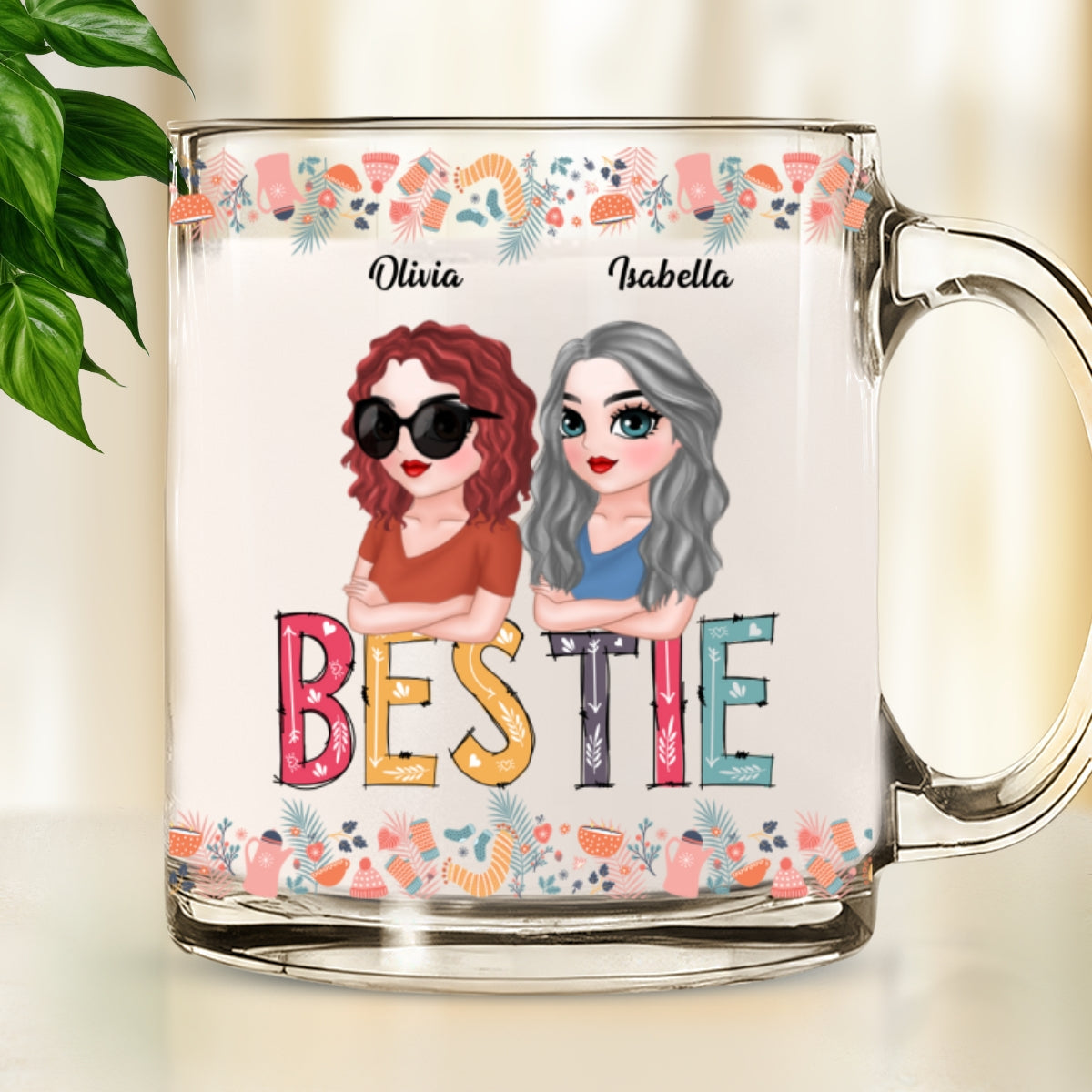 To My Badass Bestie - Personalized Custom Glass Mug