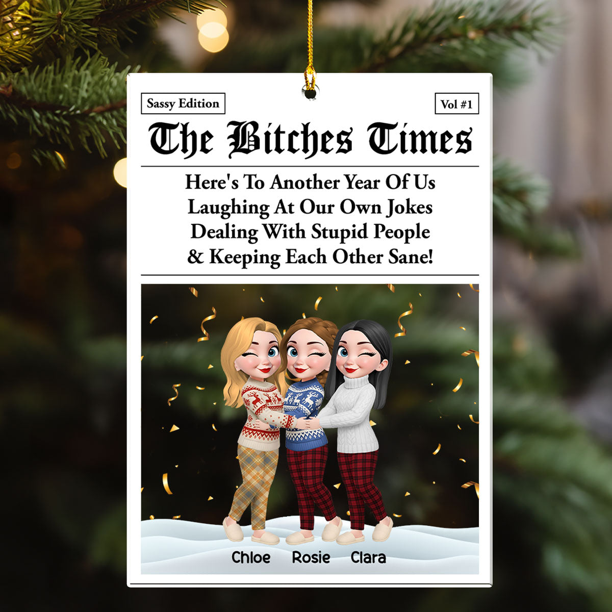 Real Friends Last Through Everything - Personalized Custom Acrylic Ornament