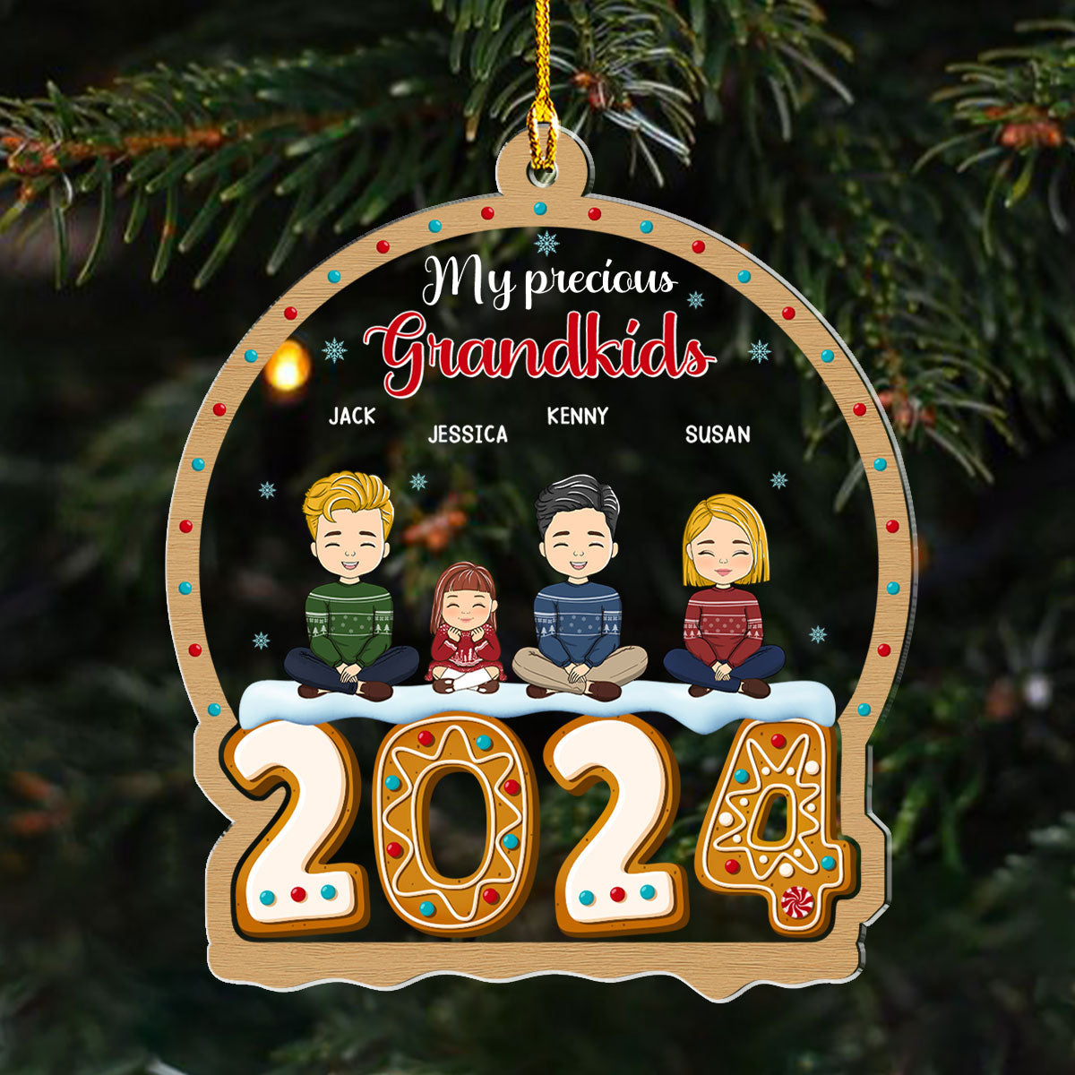 My Precious Grandkids - Personalized Custom Acrylic Ornament