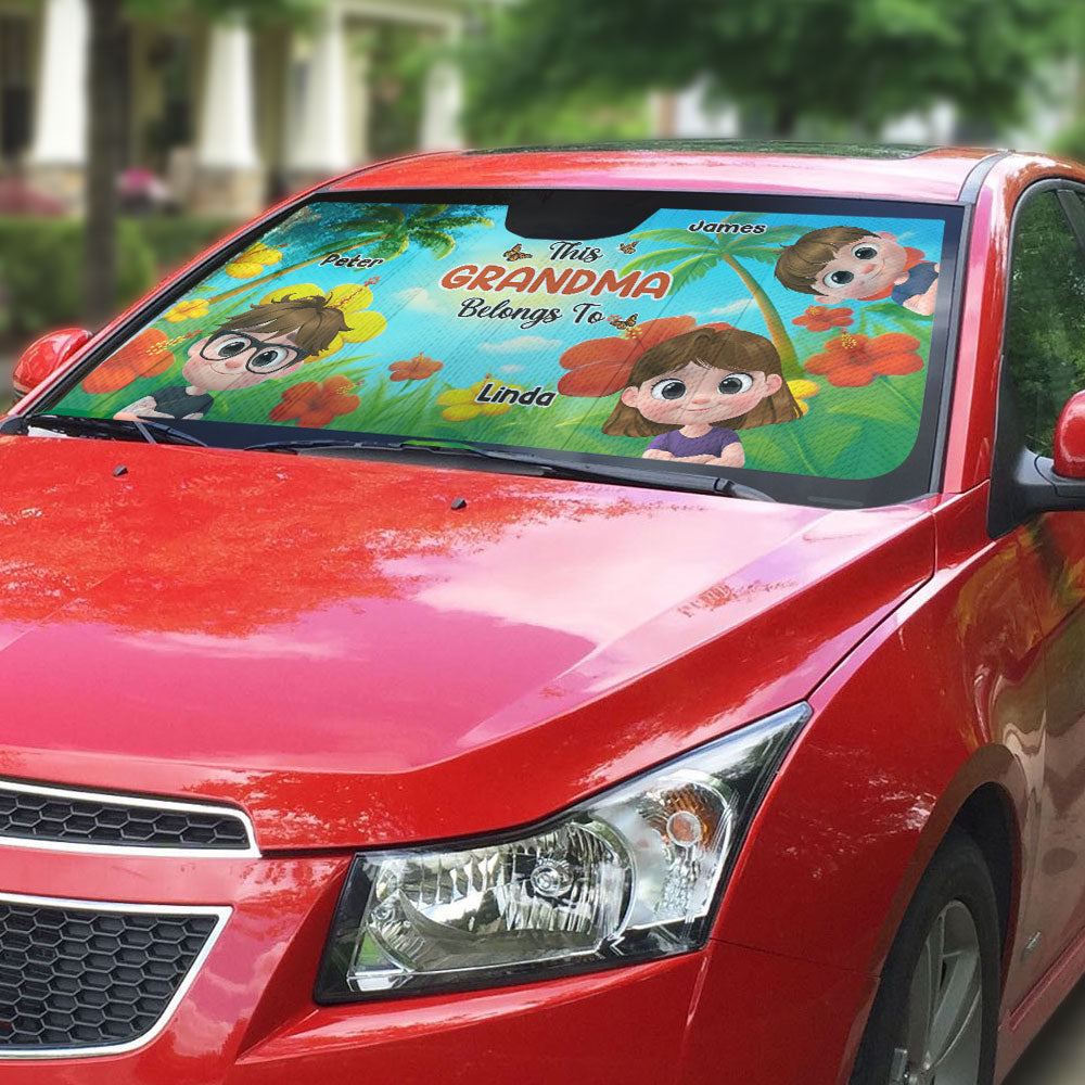 Grandkids Summertime - Personalized Custom Car Sunshade
